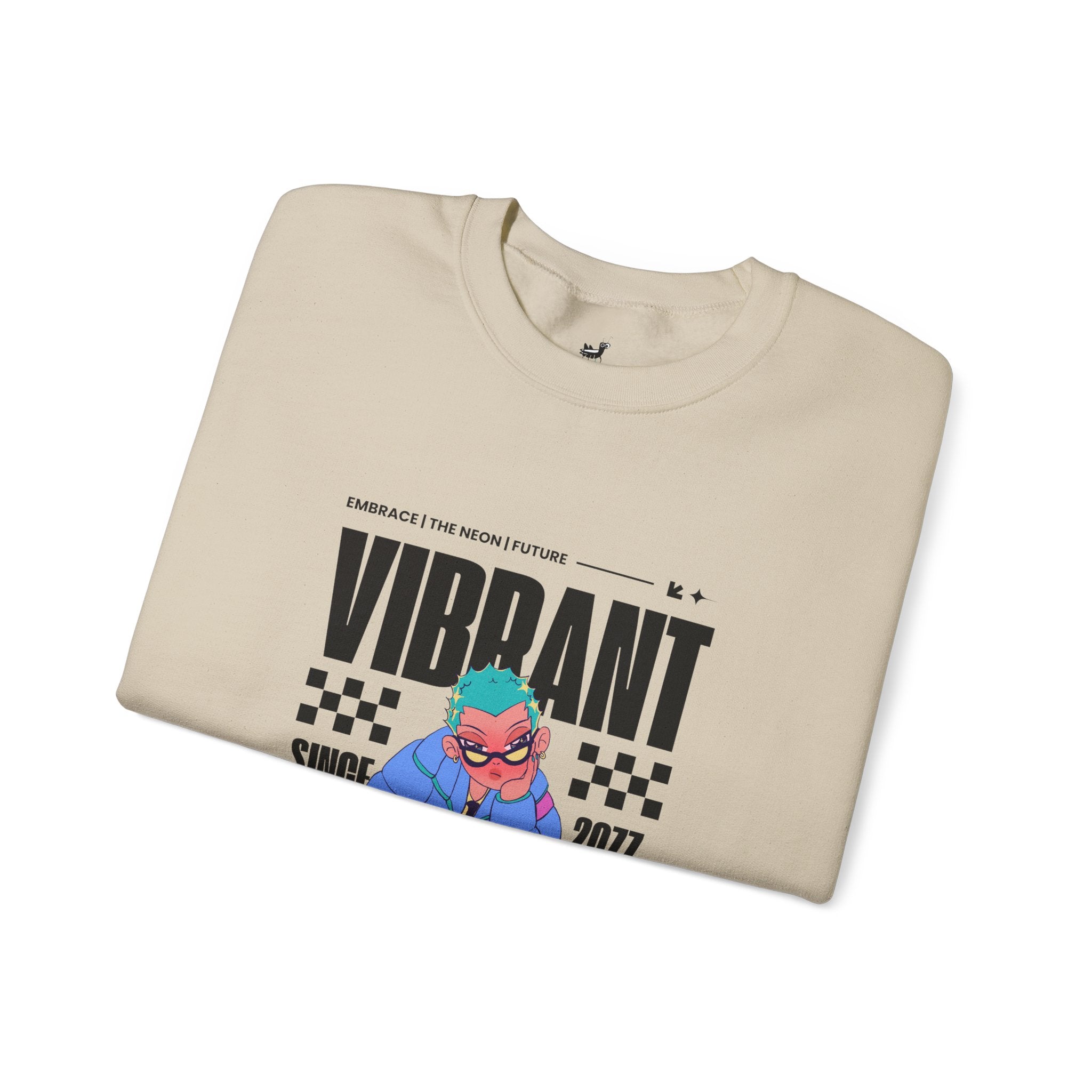 Vibrant Cyberpunk Crewneck Sweatshirt | Unisex Heavy Blend™ | Embrace the Non-Future