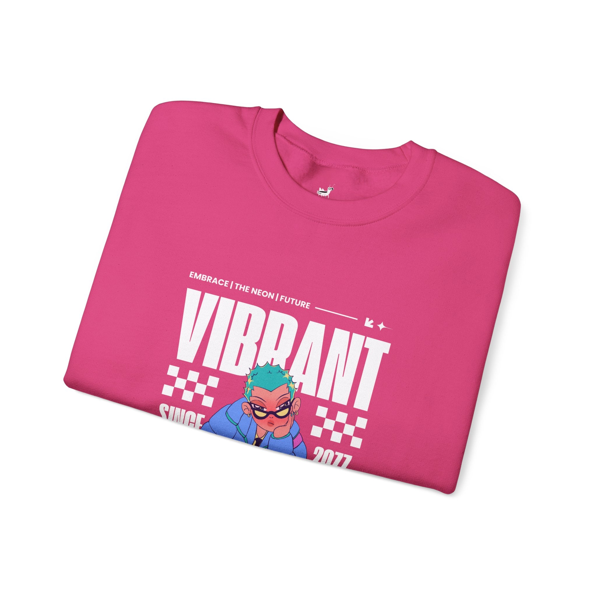 Vibrant Cyberpunk Crewneck Sweatshirt | Unisex Heavy Blend™ | Embrace the Non-Future