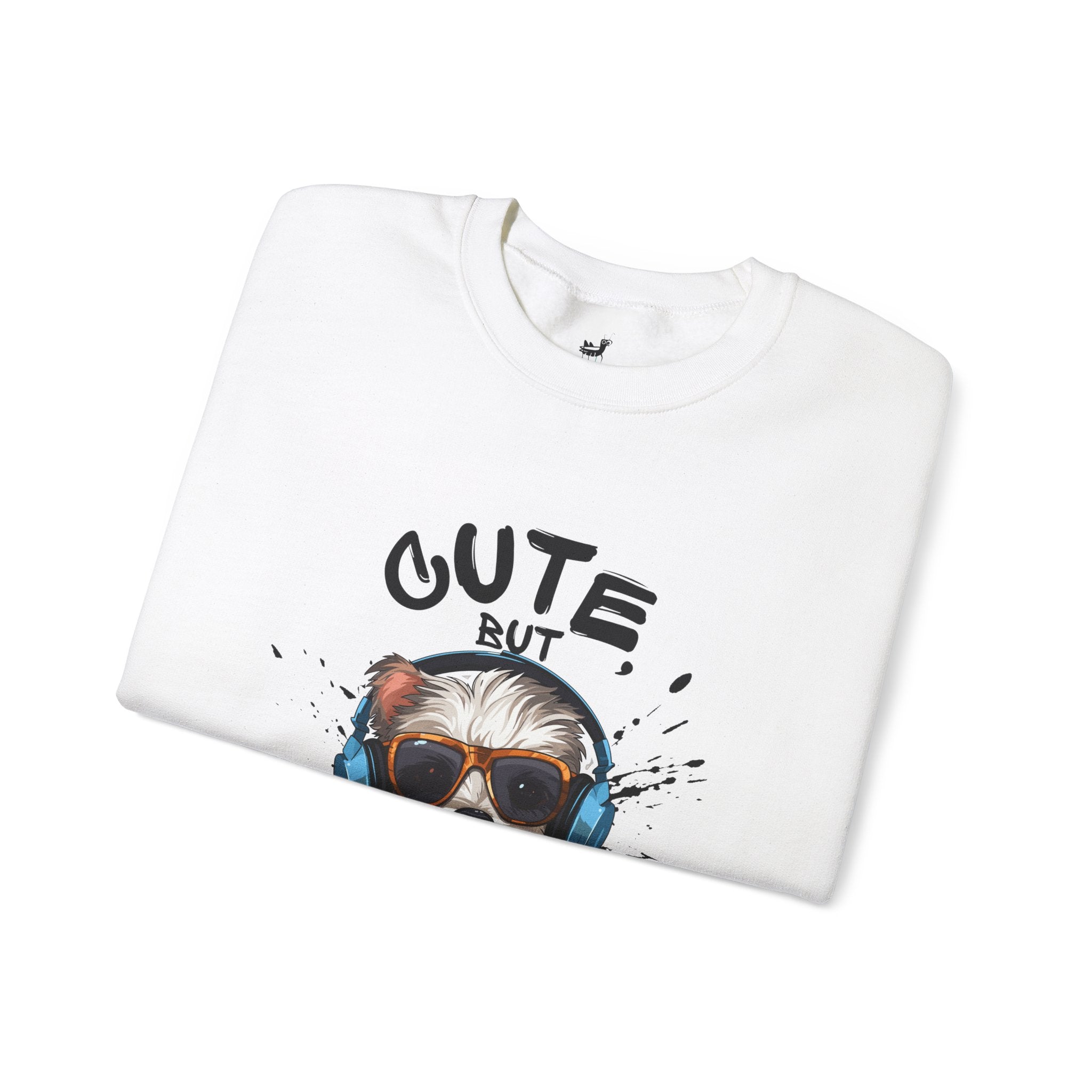 Funny Dog Sweatshirt "Cute But Psycho" Unisex Heavy Blend