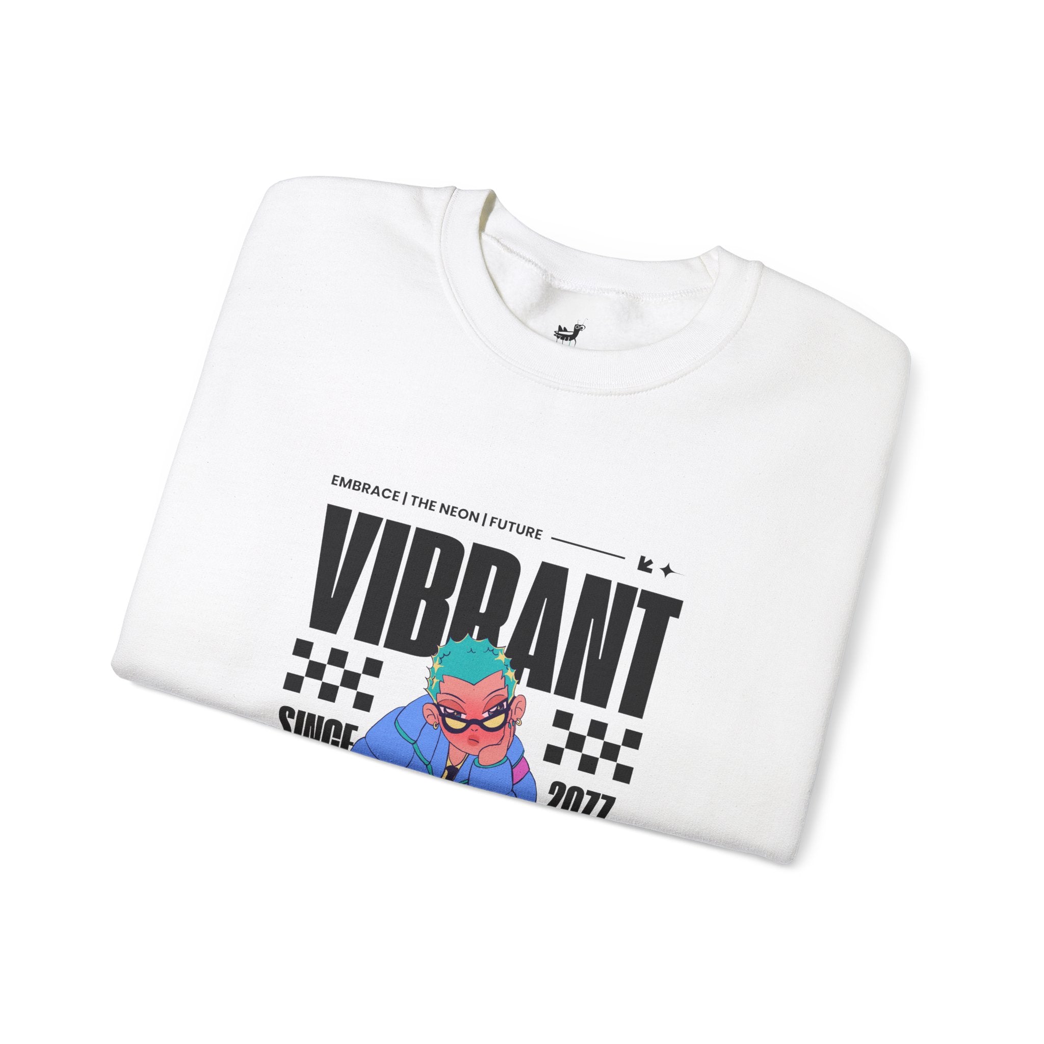 Vibrant Cyberpunk Crewneck Sweatshirt | Unisex Heavy Blend™ | Embrace the Non-Future