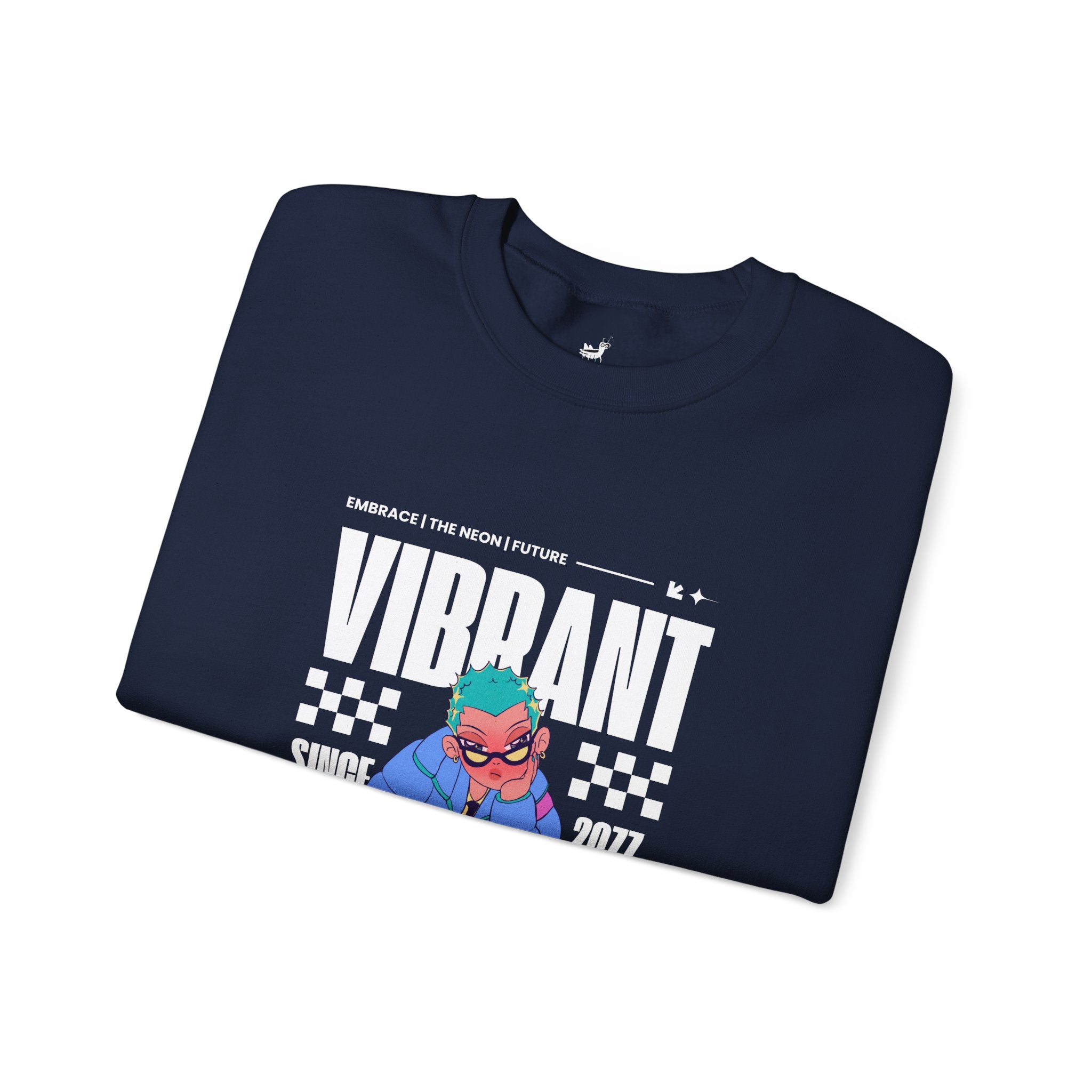 Vibrant Cyberpunk Crewneck Sweatshirt | Unisex Heavy Blend™ | Embrace the Non-Future