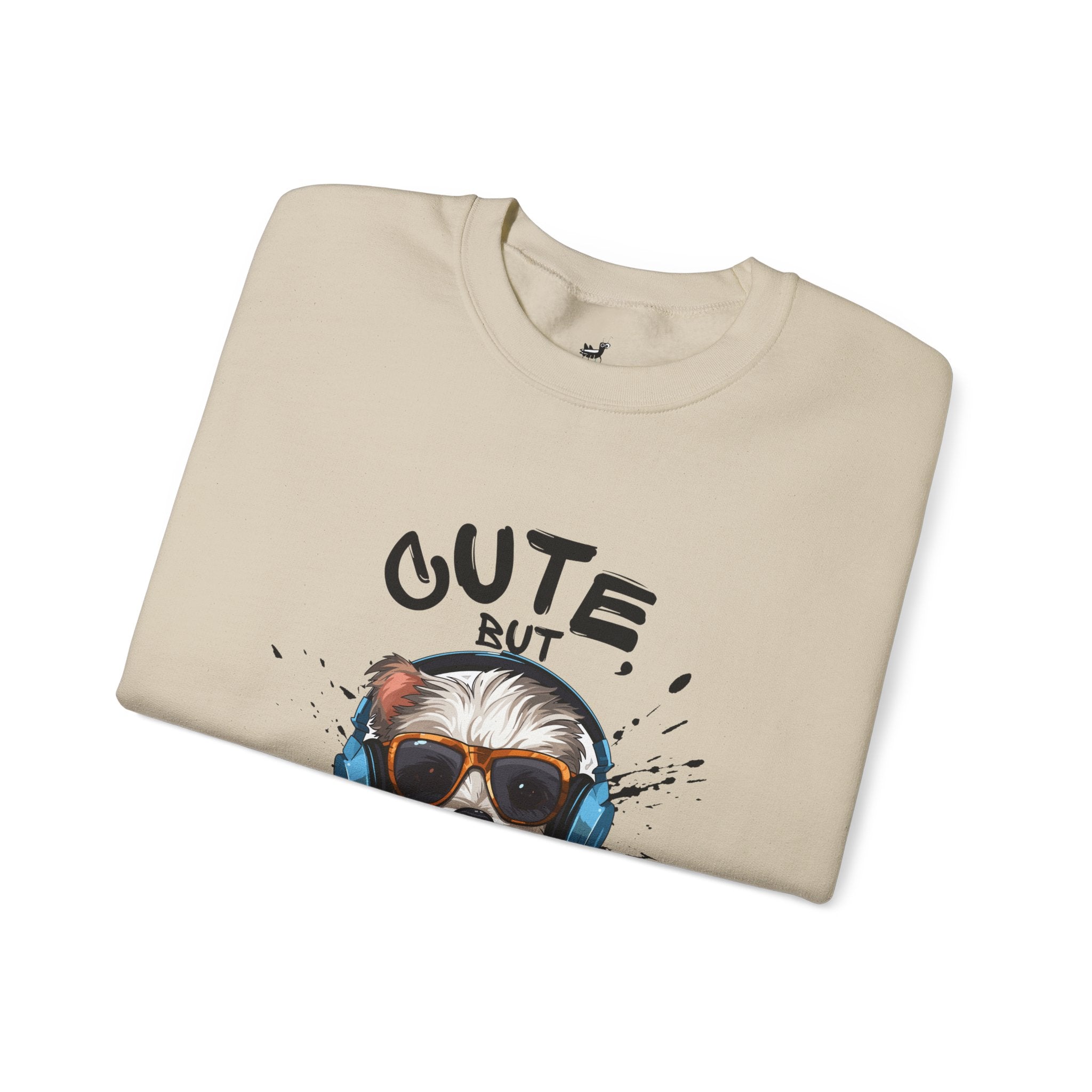 Funny Dog Sweatshirt "Cute But Psycho" Unisex Heavy Blend